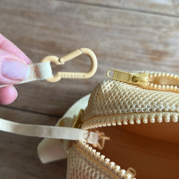 Dagne Dover Yellow Air Mesh Minimalist Crossbody Bag with Dust Bag - Picture 11 of 17